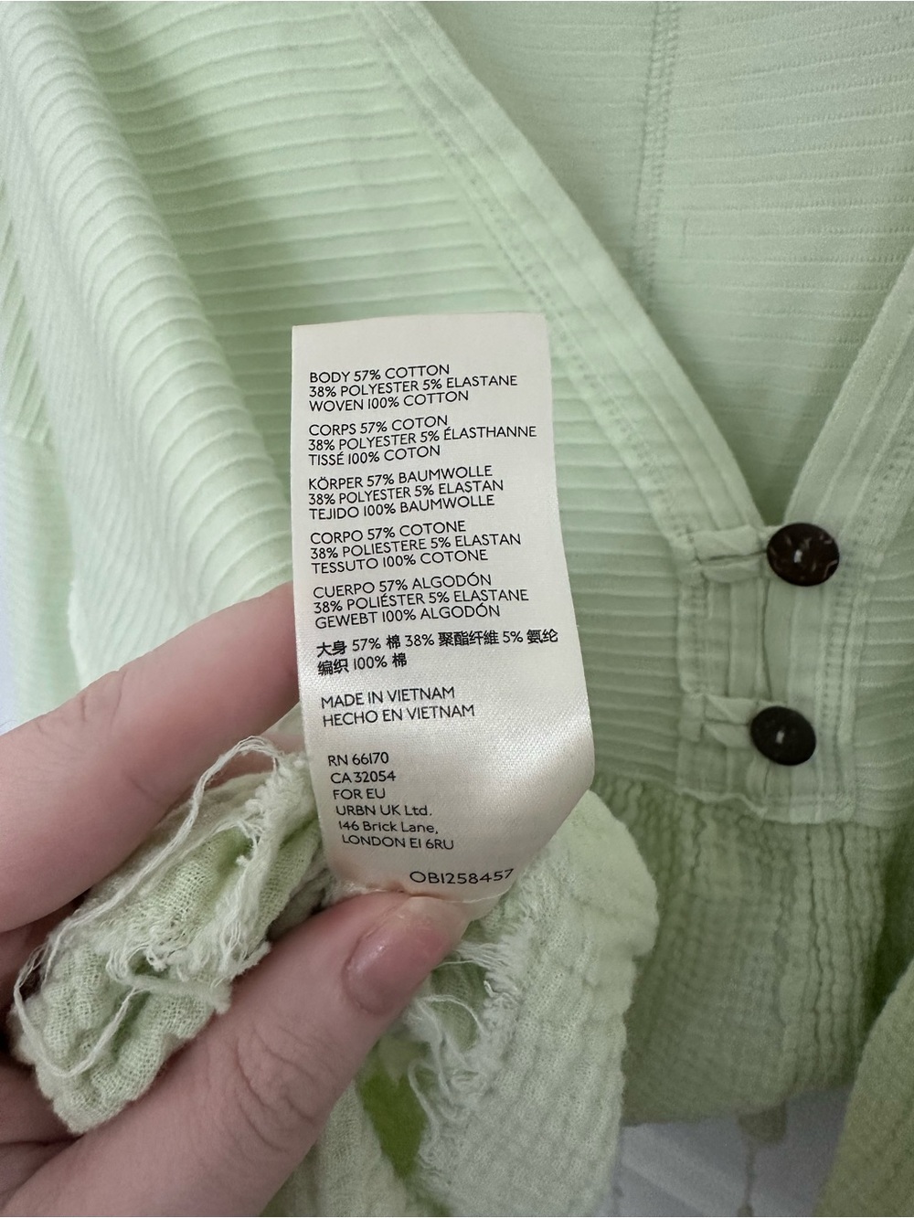 Free People We The Free Dallas Henley Top in Light Green - Picture 6 of 6
